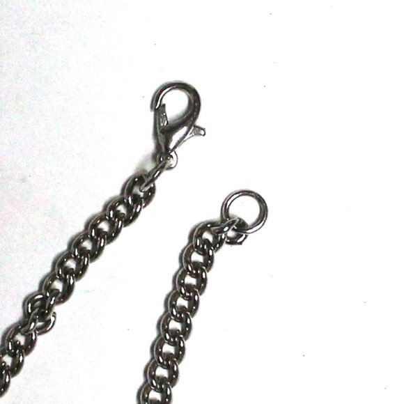 Silvertone 21 Inch Imitation Pearl Rhinestone Smoky Bead Multi Strand Necklace - Picture 7 of 12